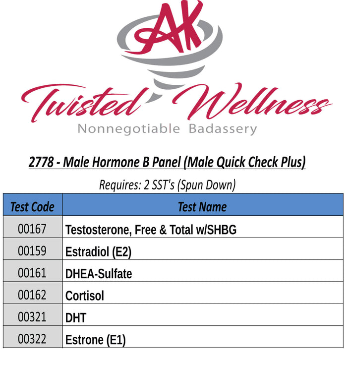 Male Hormone B Panel ( male quick Check Plus )