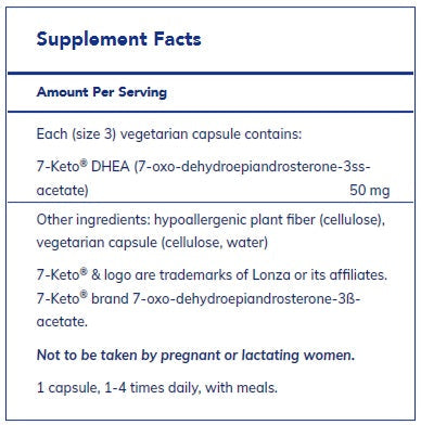 7-KETO DHEA 50 mg  by Pure Encapsulations