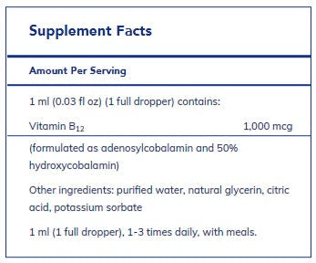 Adenosyl/Hydroxy B12 liquid 30 ml  by Pure Encapsulations