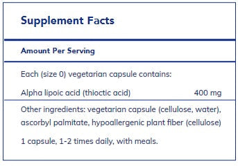 Alpha Lipoic Acid 400 mg  by Pure Encapsulations