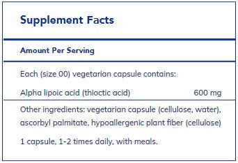 Alpha Lipoic Acid 600 mg  by Pure Encapsulations