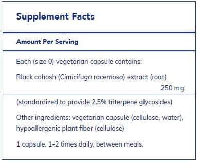 Black Cohosh 2.5 - 120's  by Pure Encapsulations