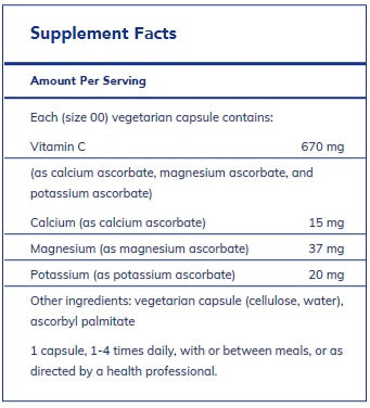 Buffered Ascorbic Acid Capsules  by Pure Encapsulations