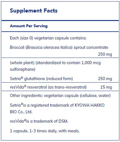 Nrf2 Detox 60's By Pure Encapsulations