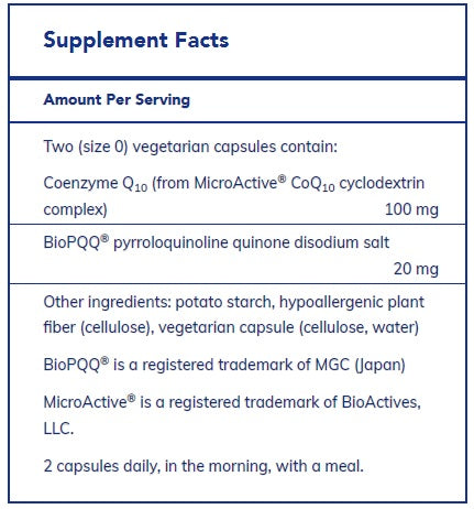 SR-CoQ10 with PQQ 60's by Pure Encapsulations